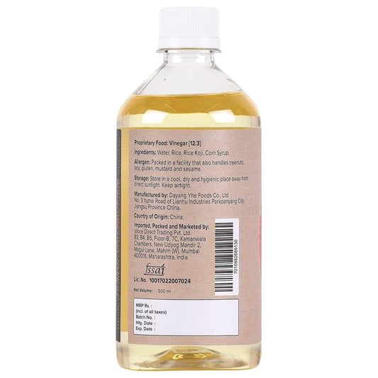 Urban Platter Japanese Style Cooking Rice Vinegar, 500ml (Traditionally Brewed, Sweet Rice Hon Mirin, Perfect for Soups)