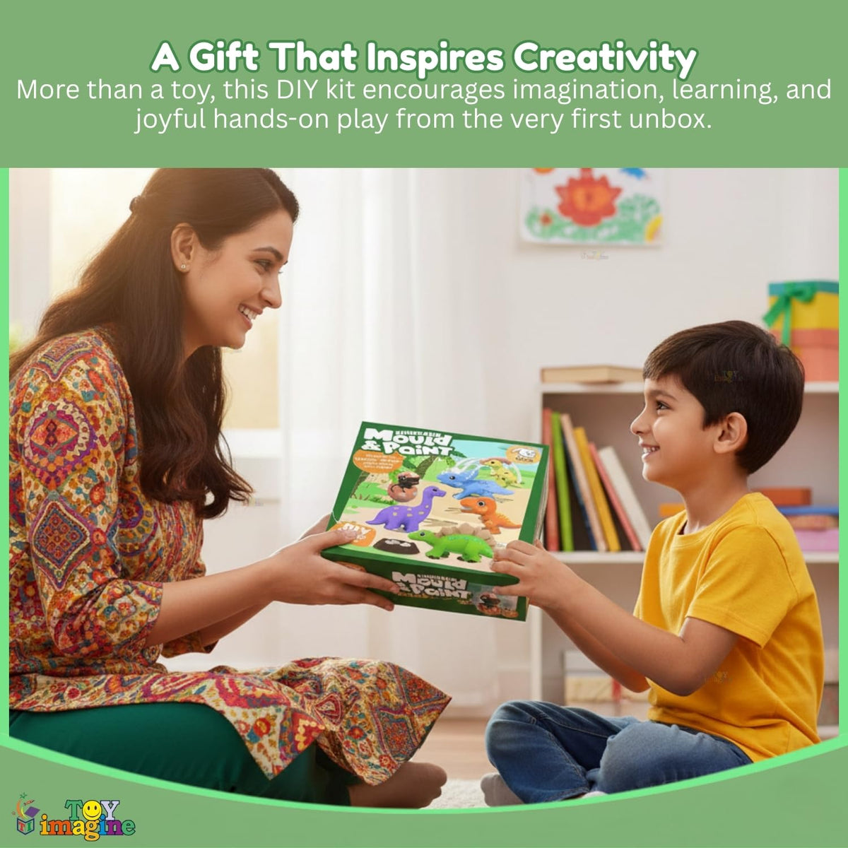Toy Imagine DIY Dinosaur Mould & Paint Craft Kit for Kids Age 6-12 Years
