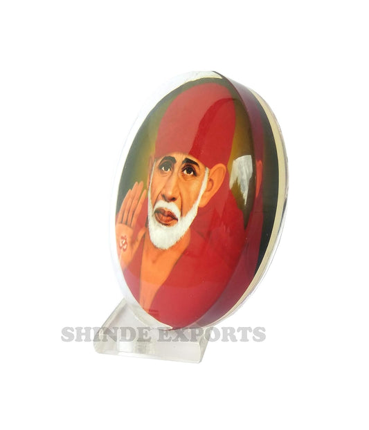 SHINDE EXPORTS sai Baba Acrylic car Dashboard Idol Cum Desk Stand 3 inches