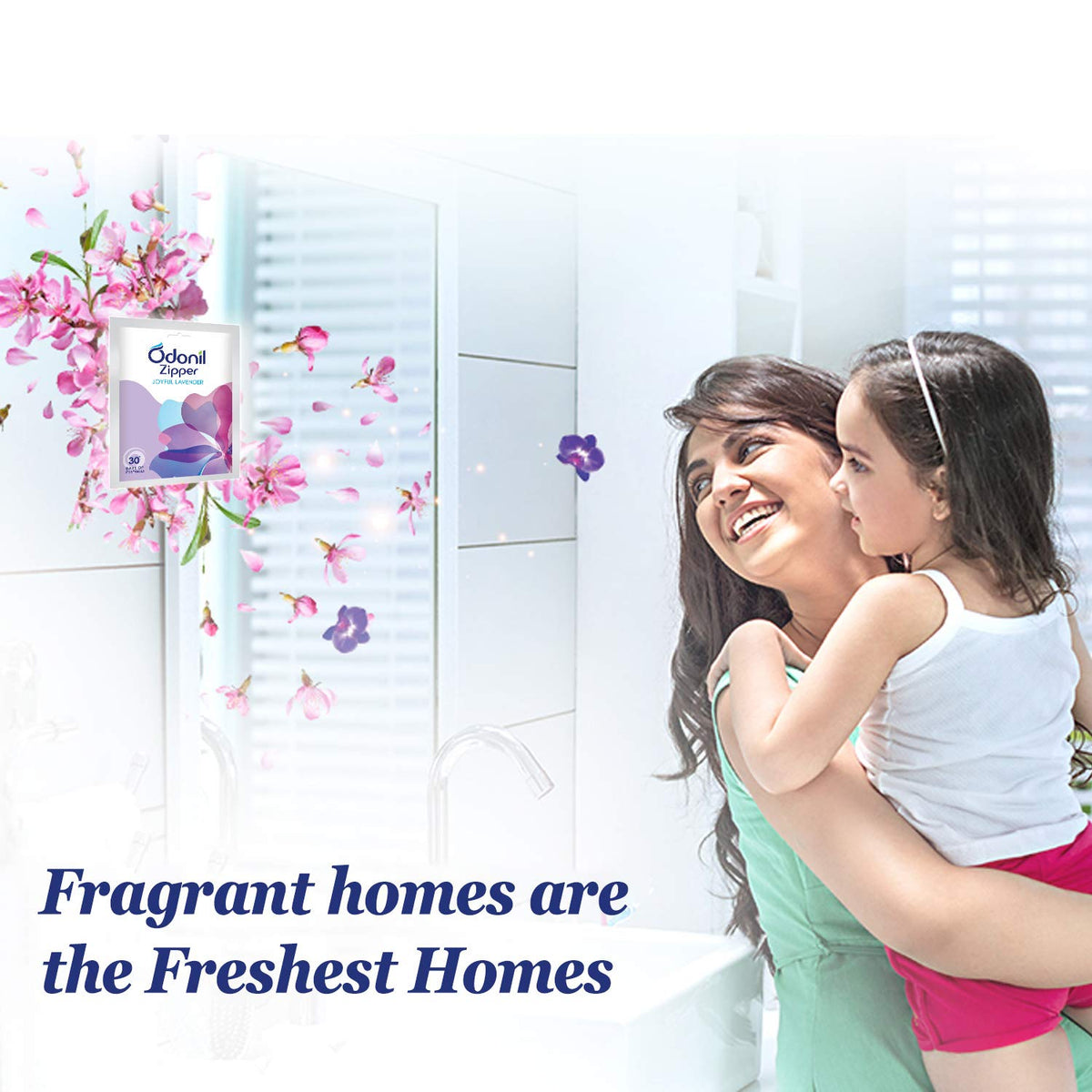 Odonil Bathroom Air Freshener Blocks 288g (72g*4) | Mixed Fragrances & Odonil Bathroom Air Freshener Zipper Mix -30gm Citrus, Jasmine, Lavender(10gm*3)