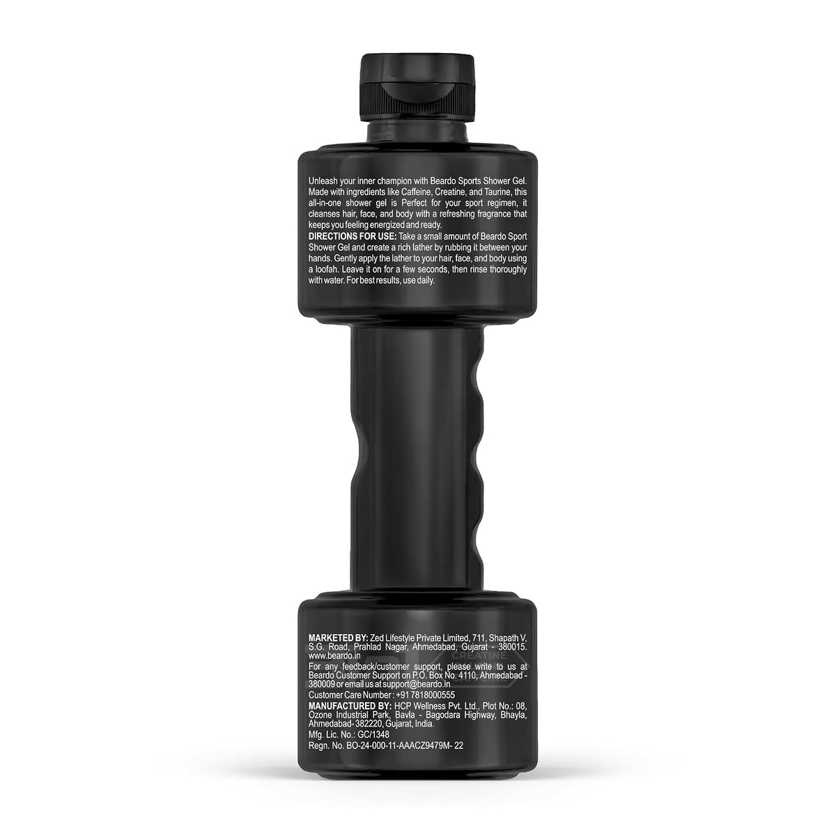 Beardo Sport 3-in-1 Body Wash Shower Gel for Men | Facewash + Shampoo + Exfoliating Bodywash | For Deep Cleansing, Detan & Cooling | Sports Shower Gel for Men | 450 ml