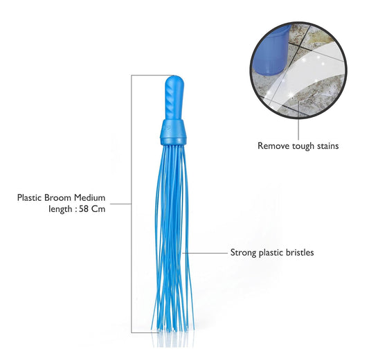 Gala 132785 Plastic Medium Floor Broom (Color May Vary)