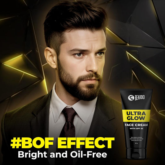 Beardo Ultraglow All in One Face Cream For Men with SPF 30, 60g | Aloe Vera With Vitamin E for Skin Brightening & Dark Spots Reduction