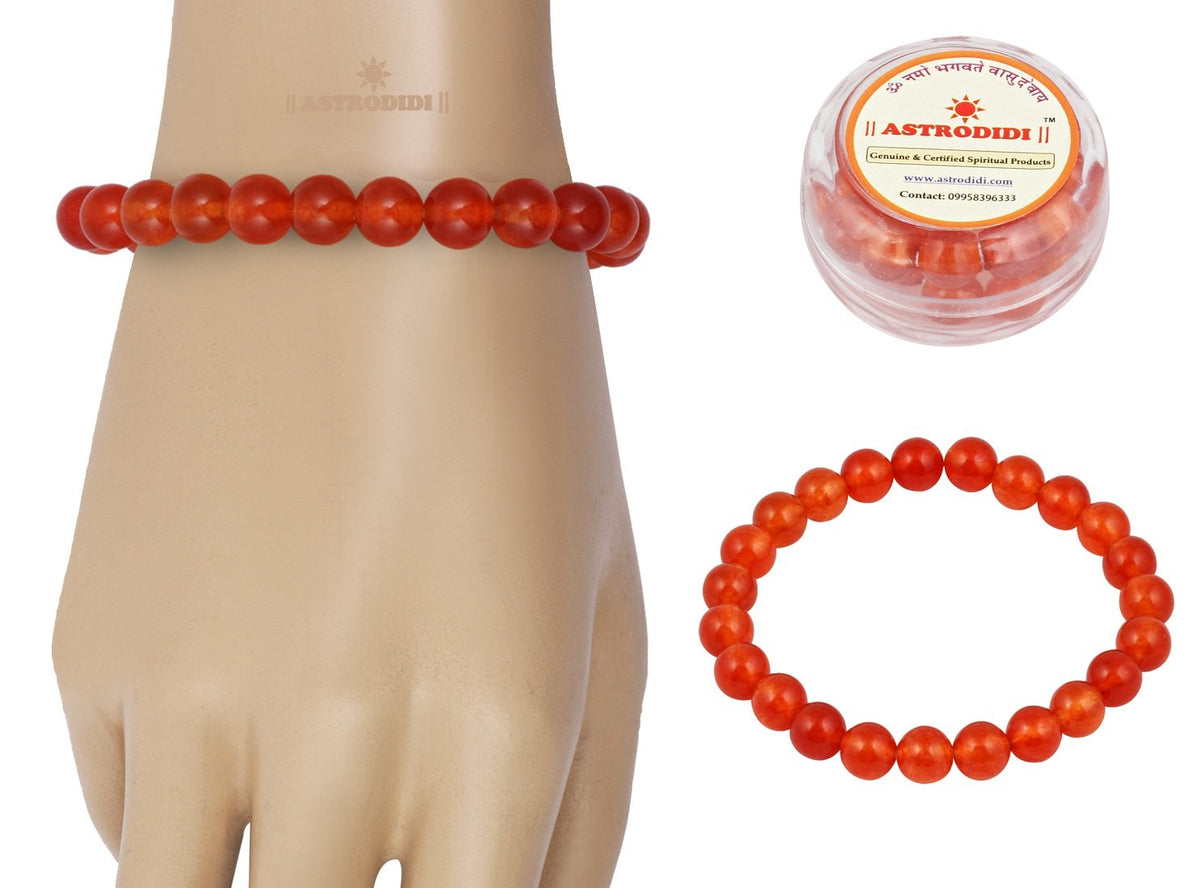 ASTRODIDI Orange Crystal Carnelian Stone Unisex Bracelet Bracelet