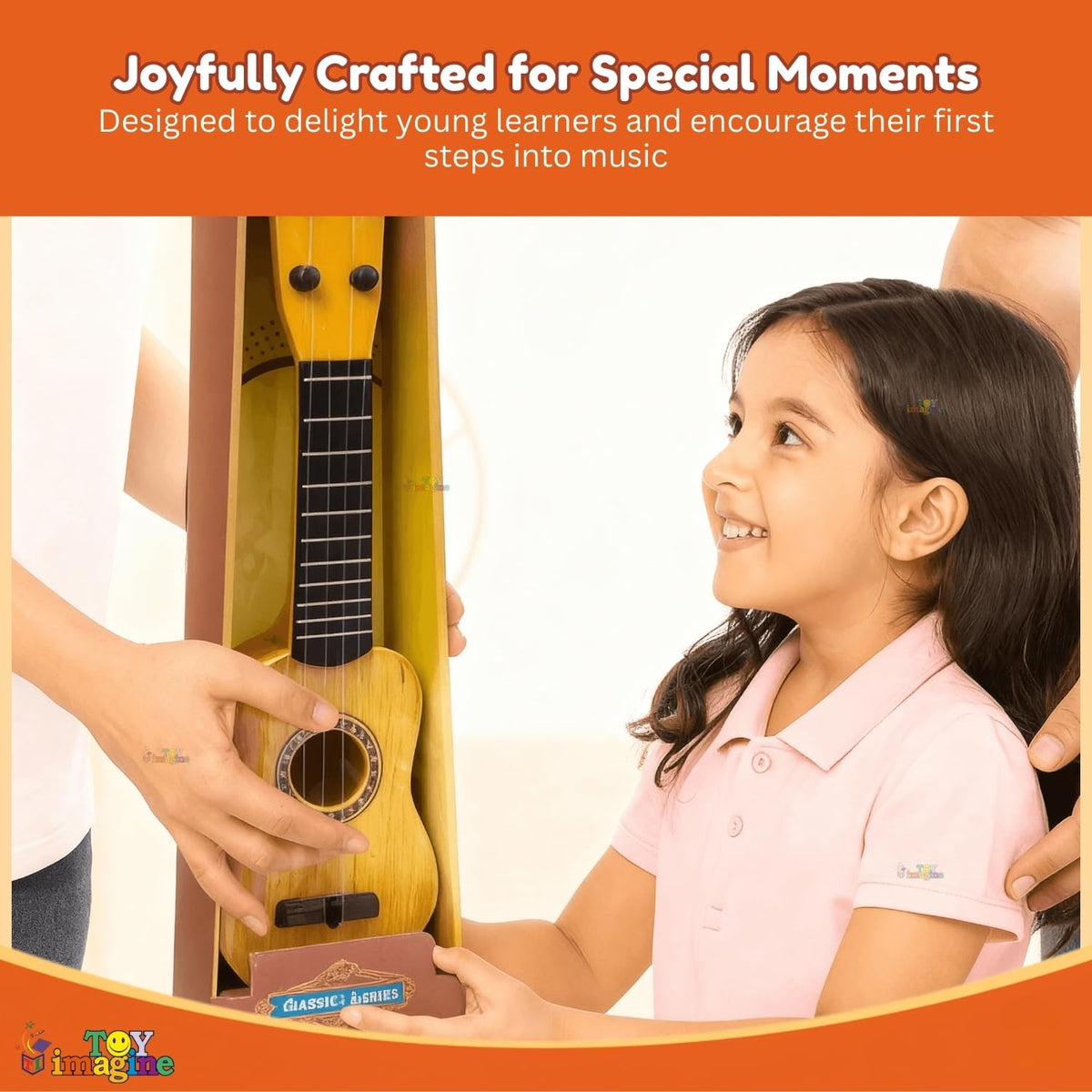 Toy Imagine Guitar for Kids, 4-String Mini Instrument