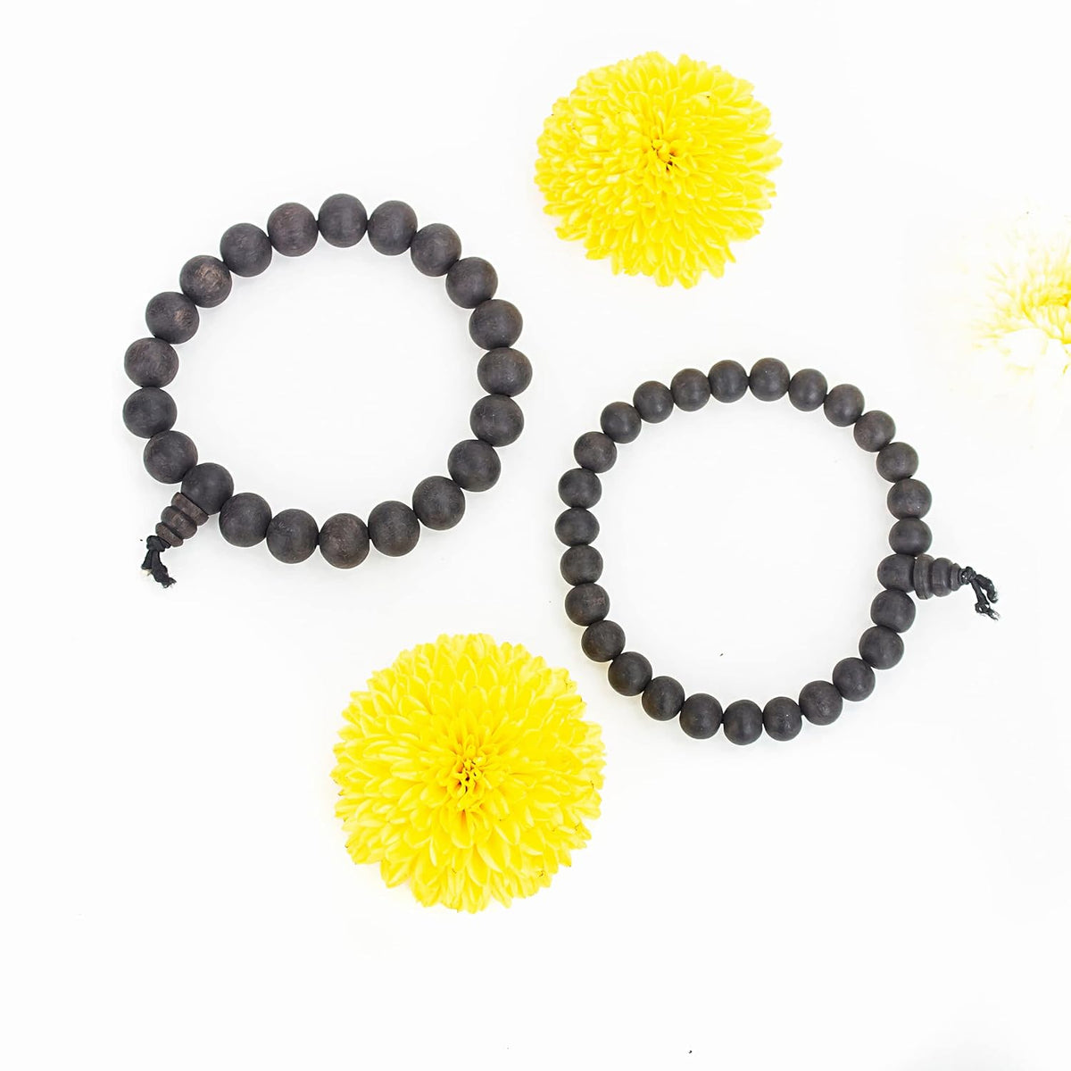 Aalayam Selveer Natural Unpolished Karungali Bracelets Original for Men & Women (Bead Size 10 mm) (Black)