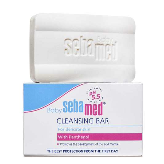 Baby Sebamed Cleansing Bar|pH 5.5 |Newborn bathing|Soap Free|Tear Free|150 gm (Pack of 2)