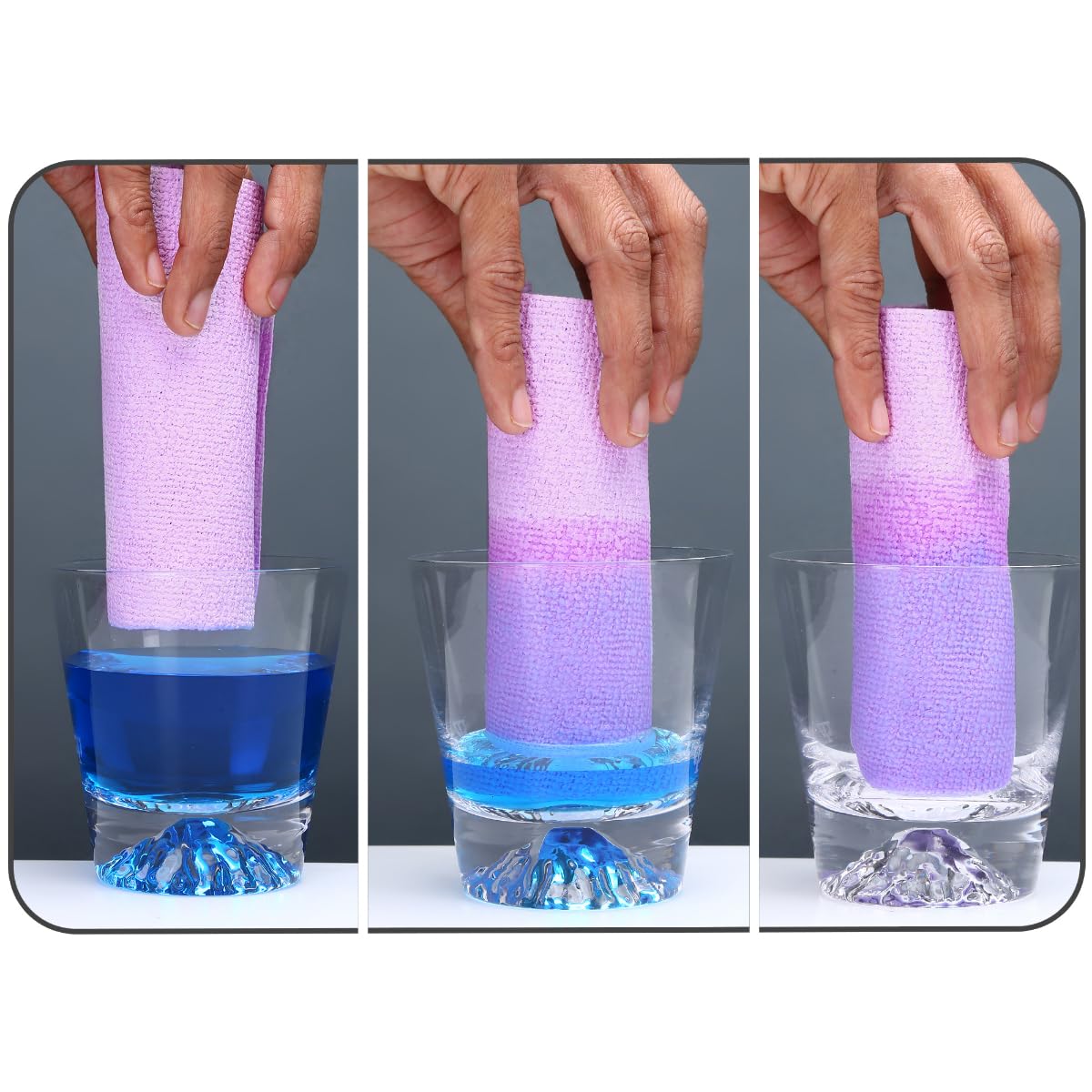 Gala Actifiber Kitchen Sponge Cloth for Table, Glass and Kitchen Cleaning, Microfiber and PVA Cleaning Cloth, 3 Pcs, Multicolour