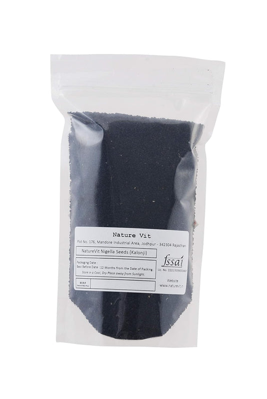 NatureVit Kalonji Seeds 400 Gram | Nigella Seeds for Cooking & Hair Growth | Indian Superfood | Adds Flavour to Breads & Curries | 100% Natural & Pure
