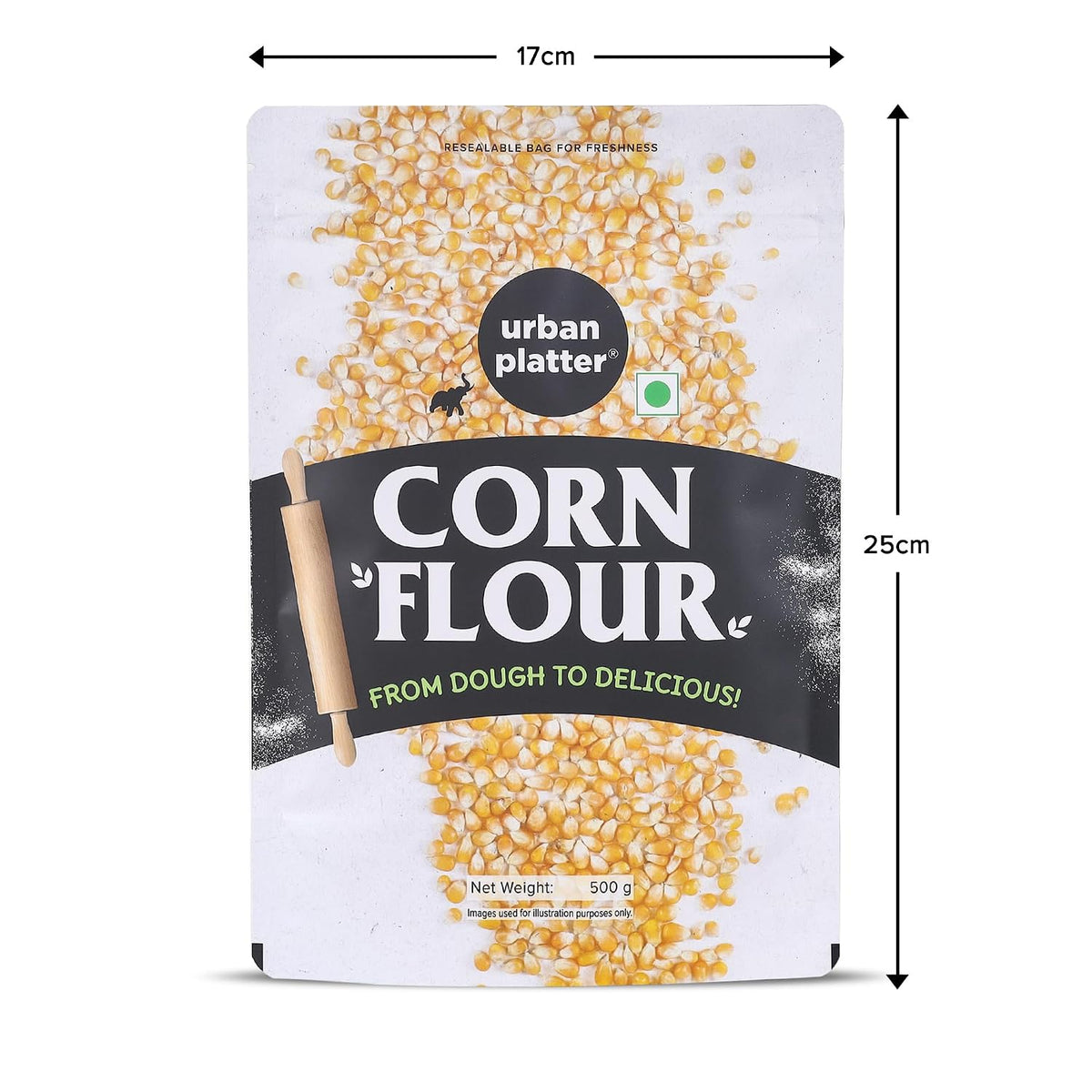 Urban Platter Golden Corn Flour, 500g (Stone-Ground Makka Atta | Naturally Gluten-Free)