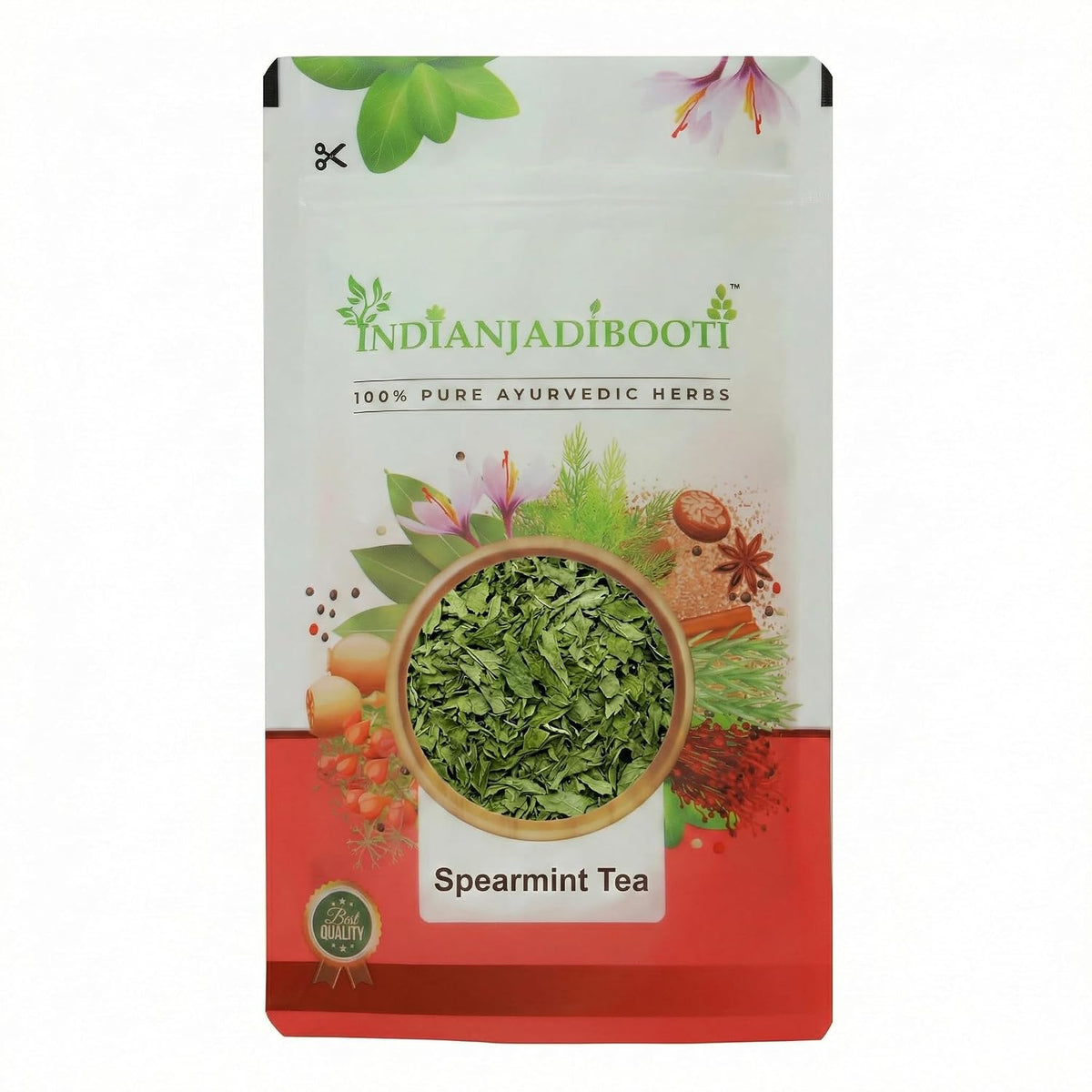 IndianJadiBooti -Spearmint Tea-250 gm -Plant Bases|PCOS RELIEF|Supports Digestion|Balances Hormones|Reduces Facial Hair|Herbal Tea -Dried Loose Leaf -Caffeine Free