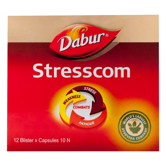Dabur Stresscom Ashwagandha - 120 Caps (10 Caps X 12 Strips)