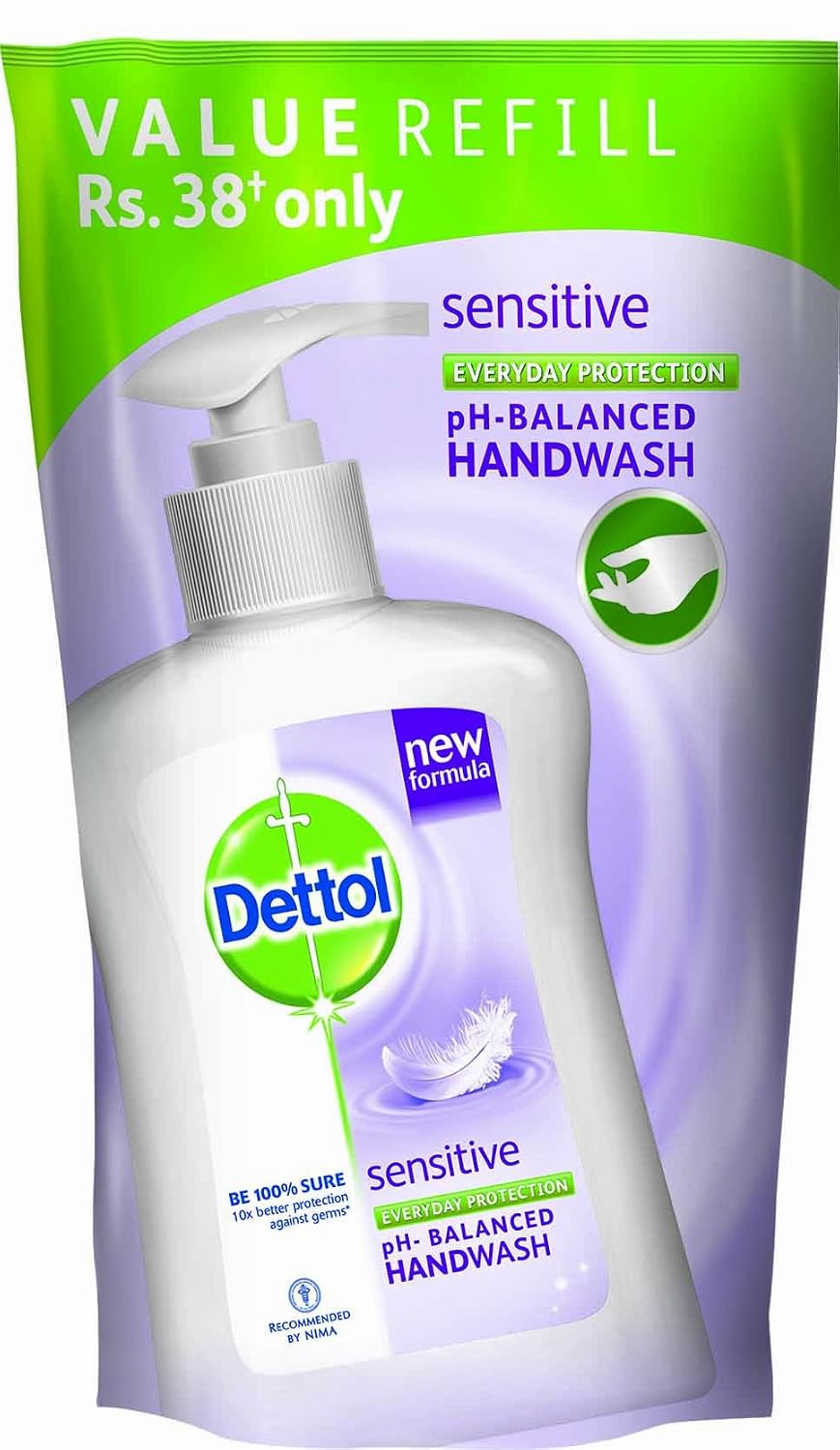 Dettol pH Balanced Liquid Handwash Refill Pouch, Sensitive