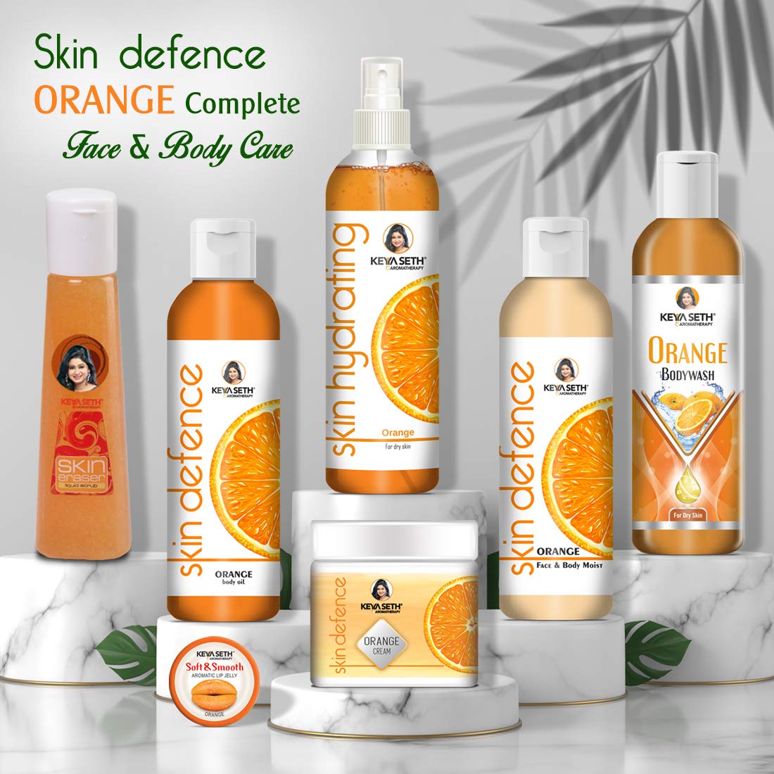 Keya Seth Aromatherapy Skin Defence Orange Body Oil Skin Lightening, Rejuvenating Non-Sticky for Daily Use After Bath, Massage Oil Enriched with Orange & Vitamin C (200 ml (Pack of 1))
