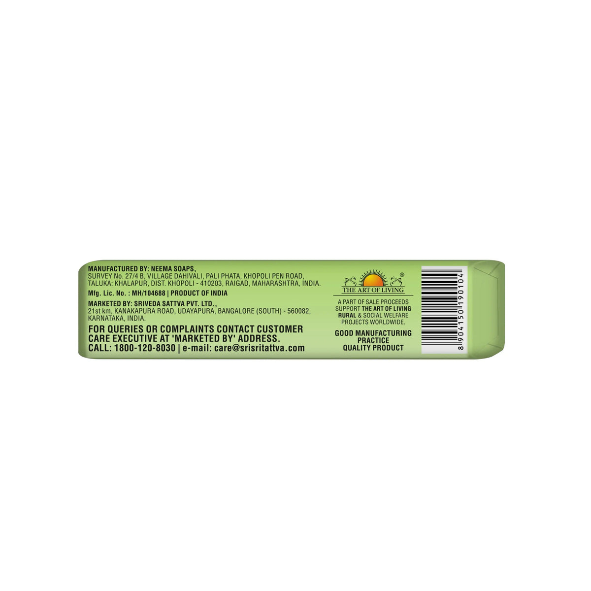 Sri Sri Tattva Lime & Tea Tree Oil Soap | Fresh & Gentle | 75 g Each