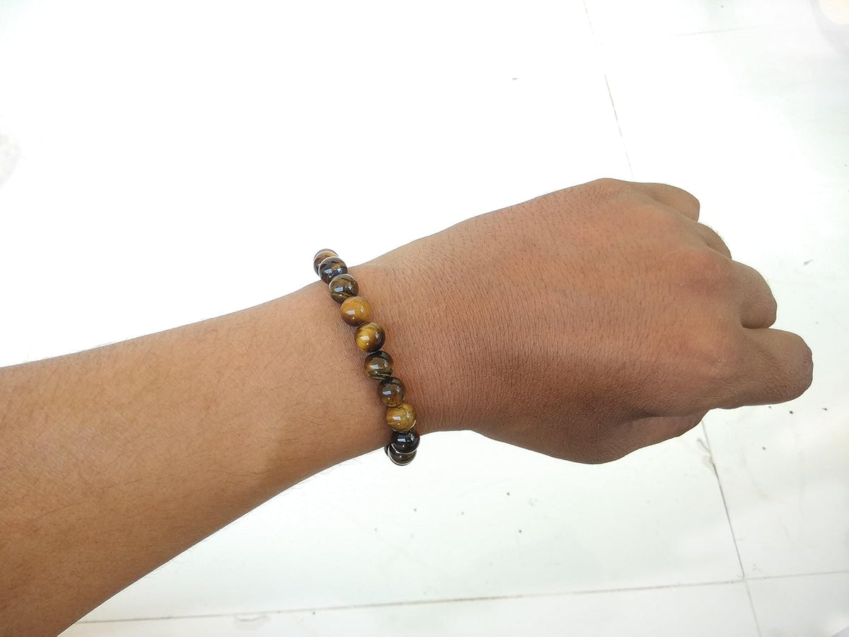 SHINDE EXPORTS Natural Tiger Eye Gemstone Crystal Bracelet for men and women