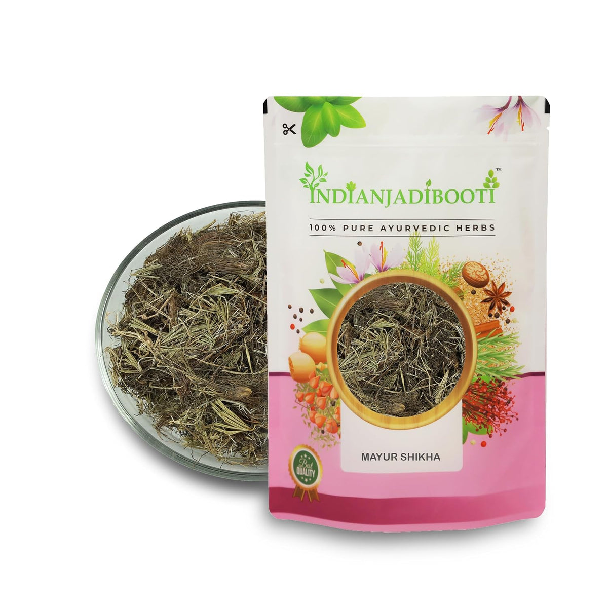 IndianJadiBooti Mayur Sikha (Adiantum caudatum) – Ayurvedic Herbal Ingredient | 400 Grams | Pack Of 3