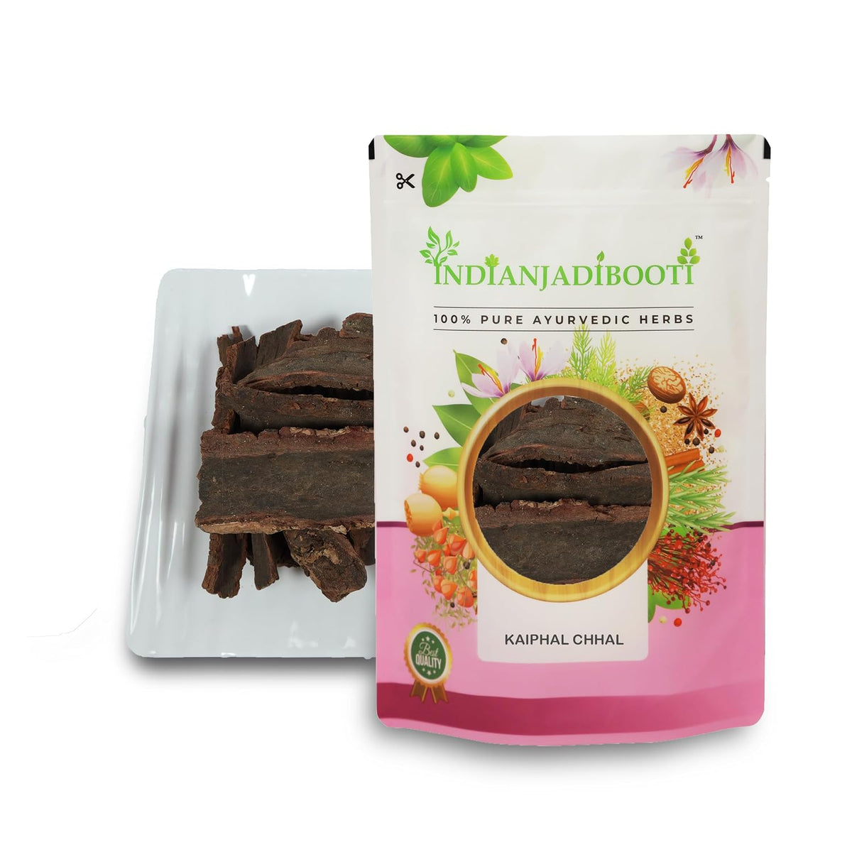 IndianJadiBooti Kaiphal Chhal (Myrica Esculenta) | 3 Pack of 400g (Total=1.2kg) | Whole Dried Box Myrtle Bark | Kaifal / Kayphal / Katphala | Traditional Herb for Throat Comfort & Oral Wellness (Raw Grade)