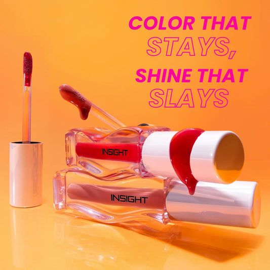 INSIGHT Hydra Creamy Lip Sheen - Duchess Dusk | Glossy Finish | 2 in 1 Lipstick + Gloss | Infused with Ceramides & Vitamin B5 | One Swipe Rich Color (2.5 g) (Pack of 2)