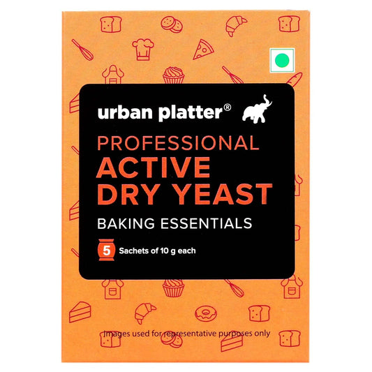 Urban Platter Baker's Active Dry Yeast, 50g (5 Sachets of 10g each)