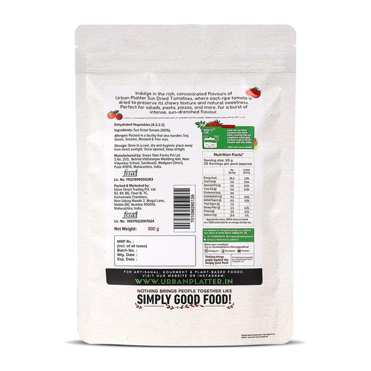 Urban Platter Sun Dried Tomato, 500g