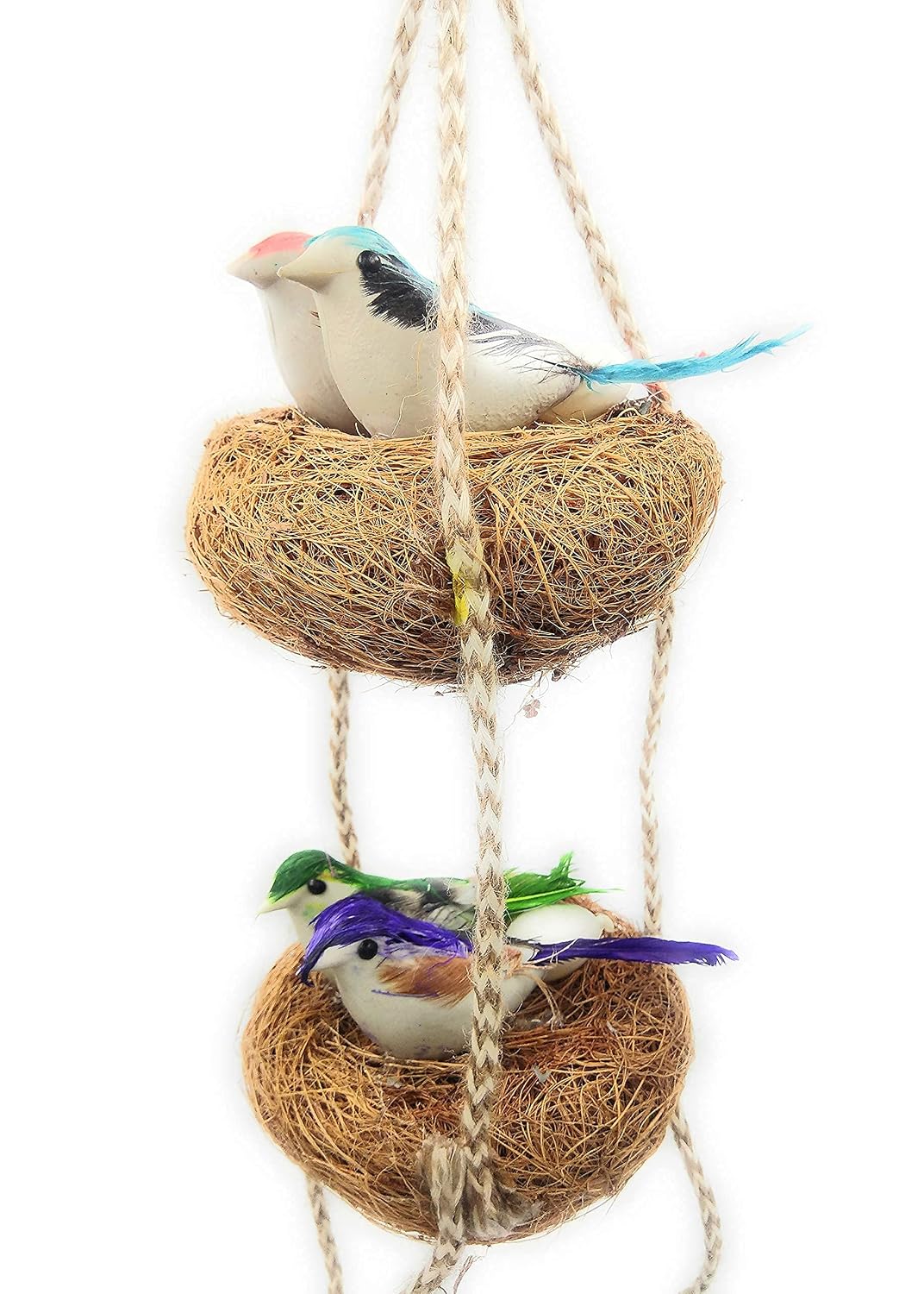 SHINDE EXPORTS Decorative Artificial Birds Nest Hanging Made of Natural Grass Best for Balcony Home Decor and Gifting