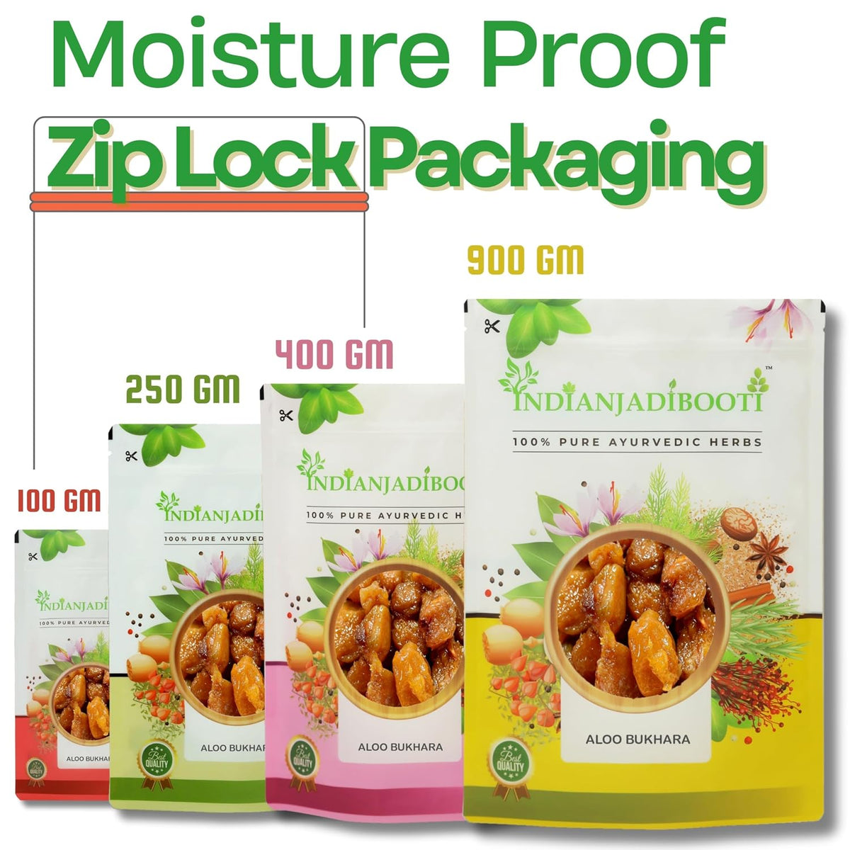 IndianJadiBooti Aloo Bhukara (Indian Plum) – Premium- Naturally Dried Fruit | 100% Natural | No Preservatives | No Added Sugar | 400 Grams Pack | Pack Of 2
