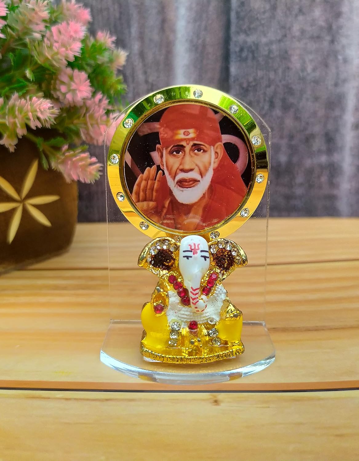 SHINDE EXPORTS Shirdi Sai Baba car Dashboard Idol Statue for Gifts Home (Design 12)