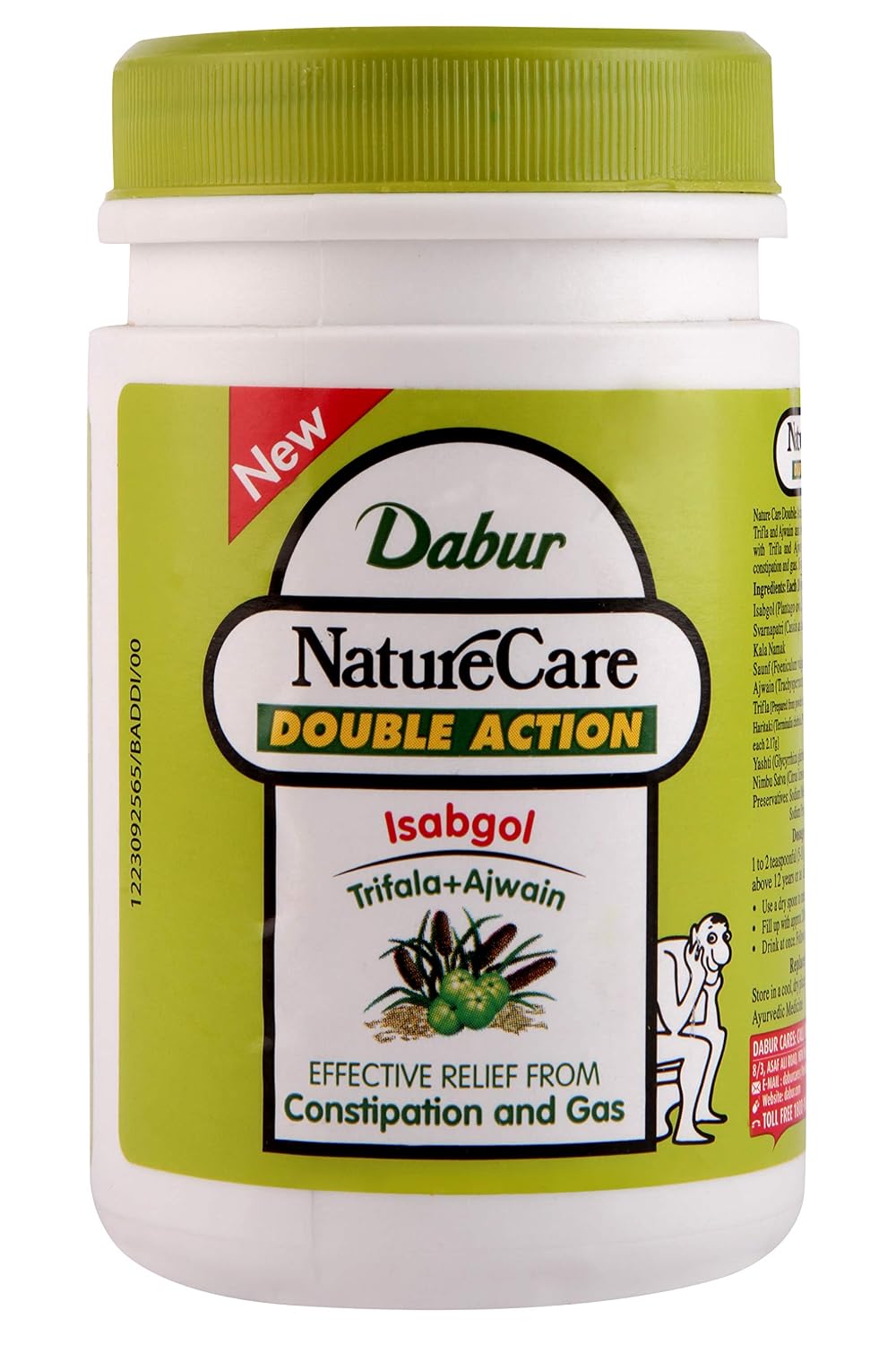 Dabur Nature Carel Double Action Isabgol, Trifala And Ajwain - 100g | Effective Relief From Constipation & Gas (Pack of 2)