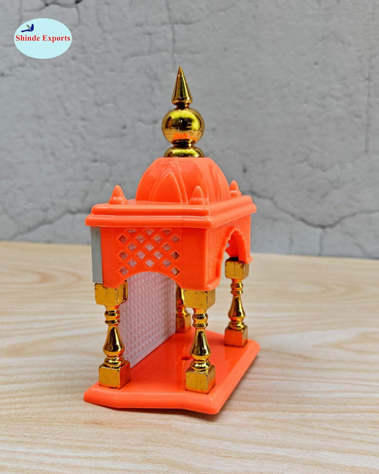 SHINDE EXPORTS Ganesha and Adiyogi Temple for car Dashboard Stand 6 inches (Empty Temple)