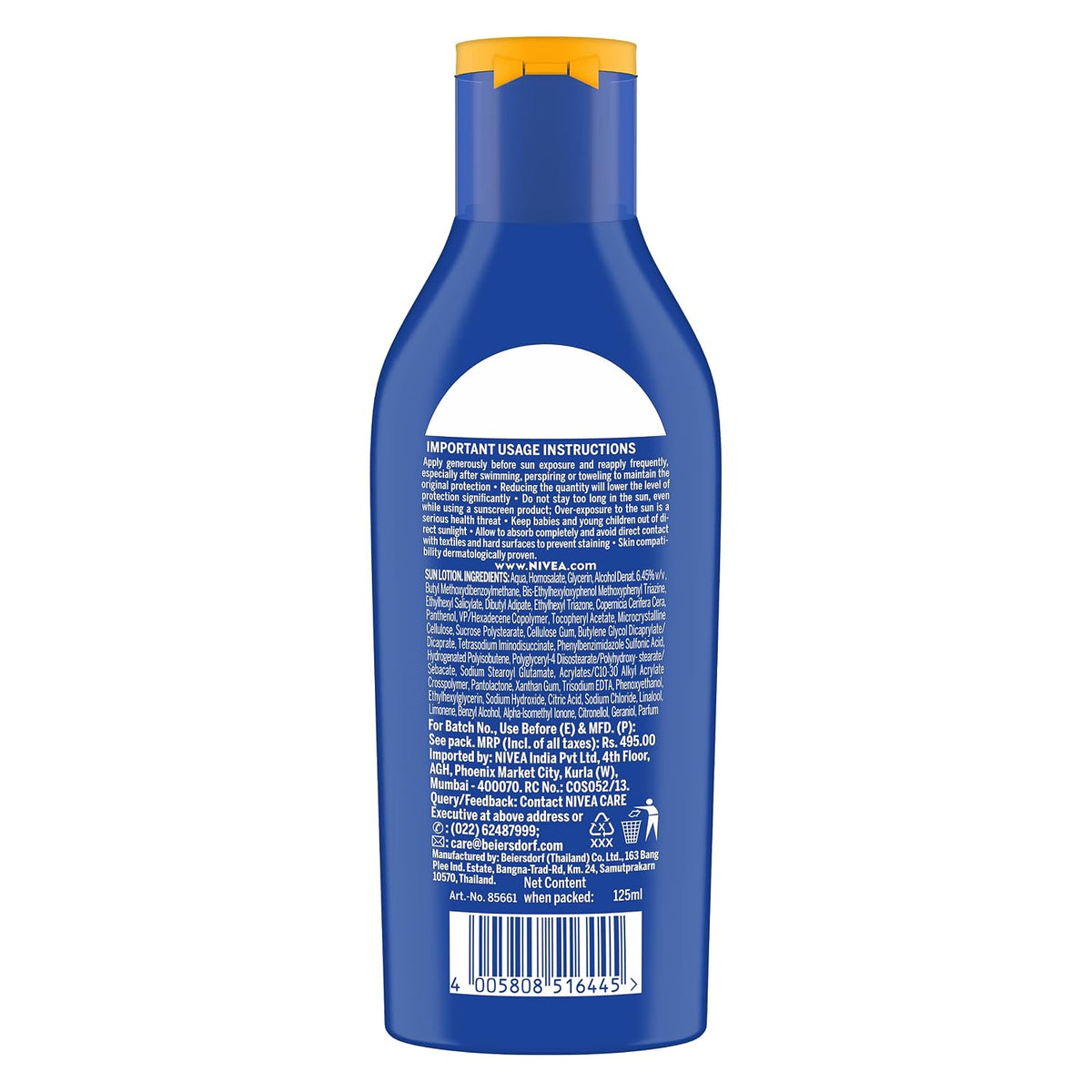 NIVEA Body Lotion, Aloe Hydration, with Aloe Vera for Instant Hydration in Summer, 600 ml & NIVEA Sun Lotion, SPF 50, with UVA & UVB Protection, Water Resistant Sunscreen for Men & Women, 125 ml