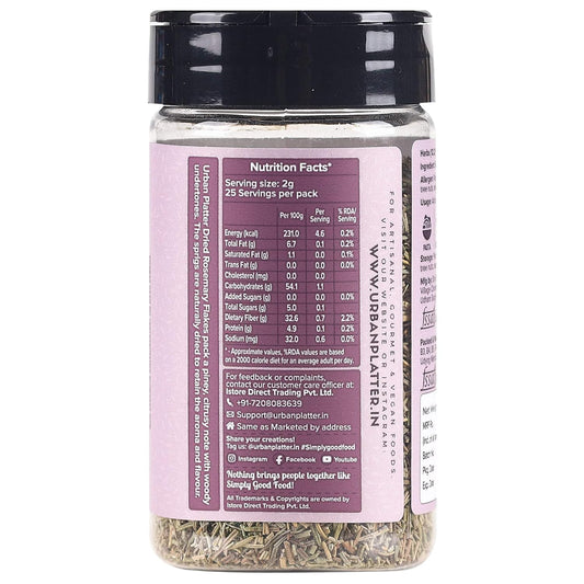 urban platter Dried Rosemary Flakes, 50Gram