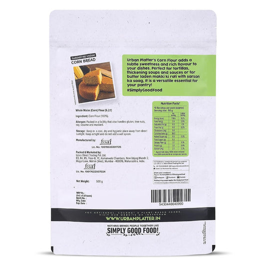 Urban Platter Golden Corn Flour, 500g (Stone-Ground Makka Atta | Naturally Gluten-Free)