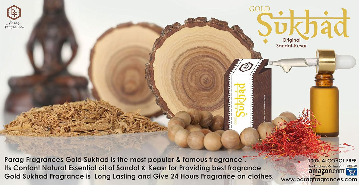 Parag fragrances Sukhad Sandal Kesar Attar, 6ml