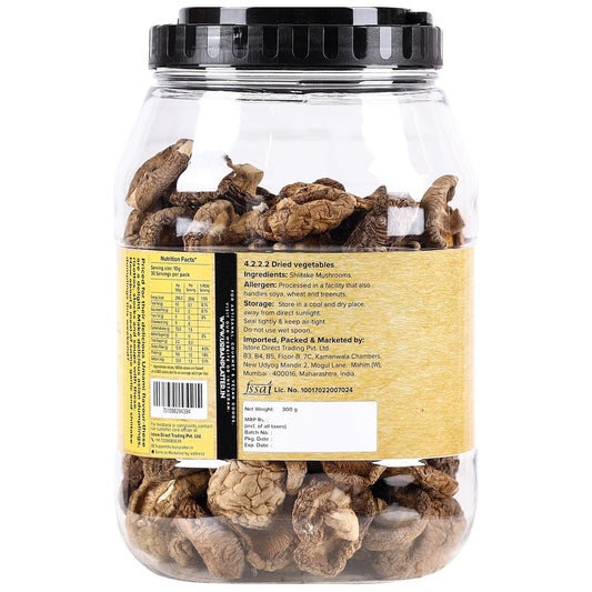 Urban Platter Dried Shiitake Mushrooms, 300g (Umami-Rich | Value Pack| Rehydrates Quickly)