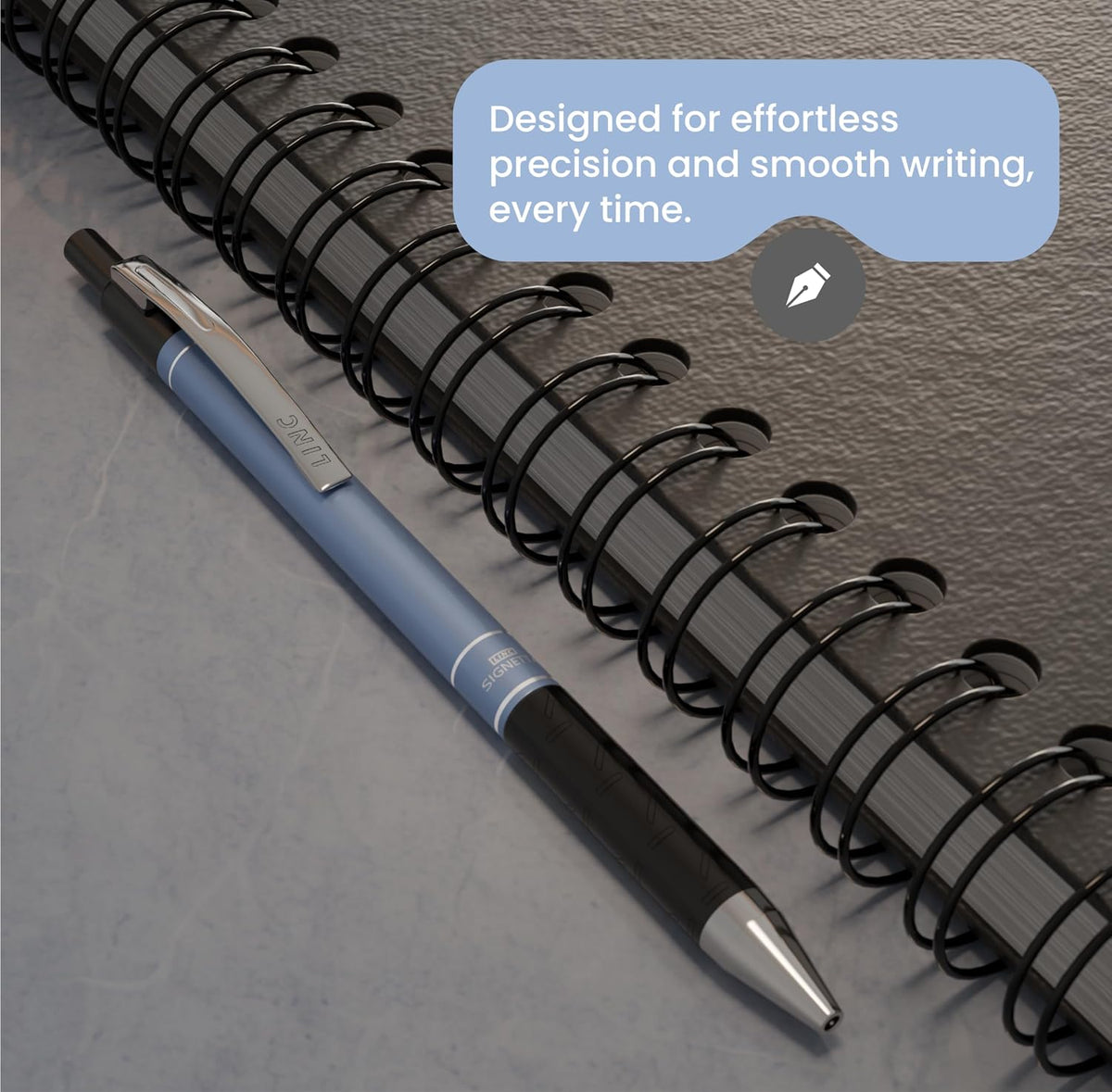 Linc Signetta Fine 0.7mm Ball Pen | Blue | Pack of 10