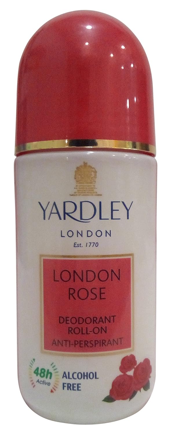 Yardley for Female Deodorant Roll-On Anti-Perspirant - London Rose, 50ml Bottle Pack Of 1