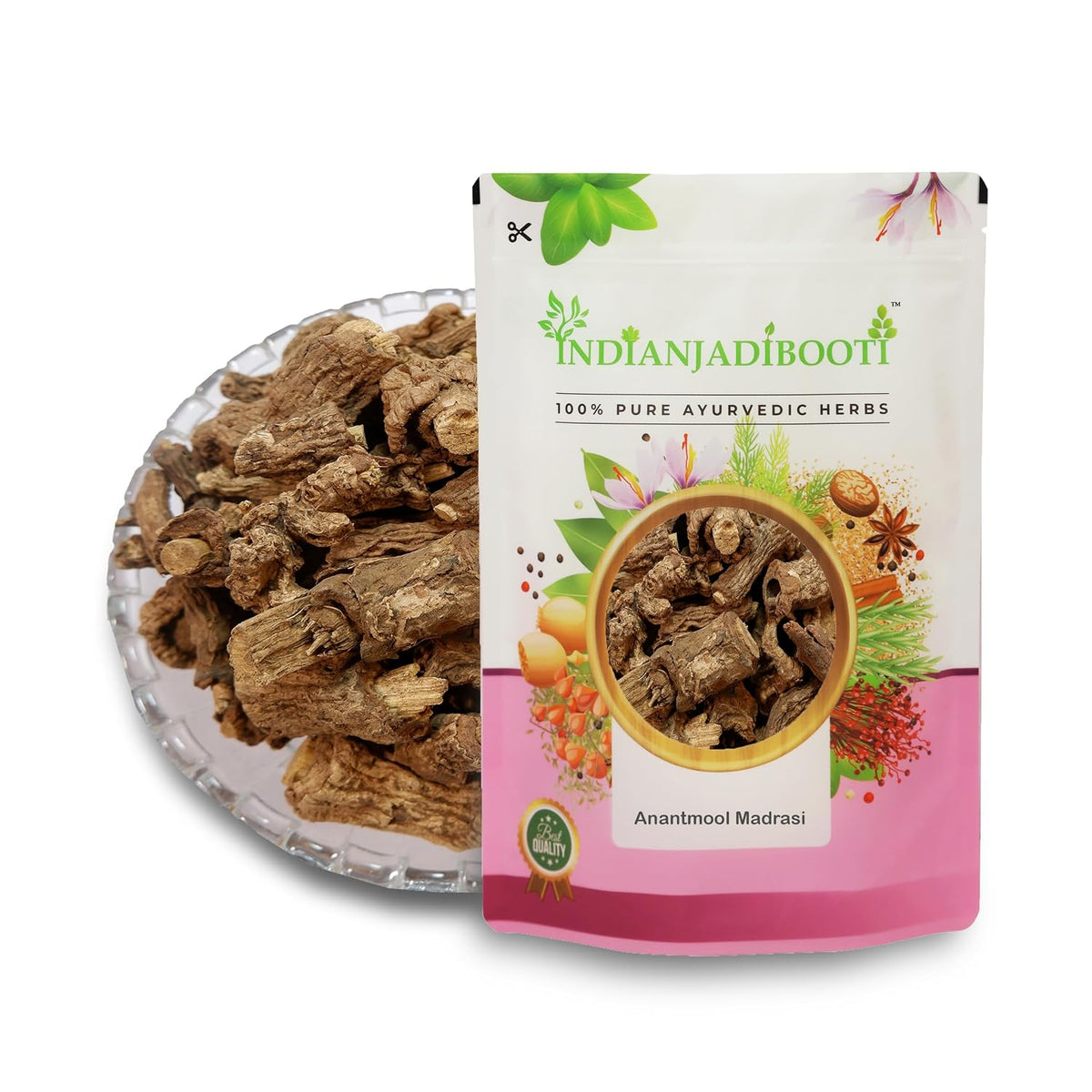 IndianJadiBooti Anantmool Hemidesmus indicus, 400 Grams Pack | Pack Of 3