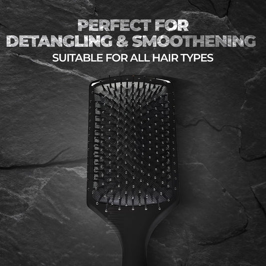 Beardo Detangling Hair Brush & Roller Hair Brush (Set of 2) | Detangling curls, smoothening, frizz control, shine, paddle hair brush for men | Smoothening & Volumizing comb for Men | Men Accessorie | For All Hair Types