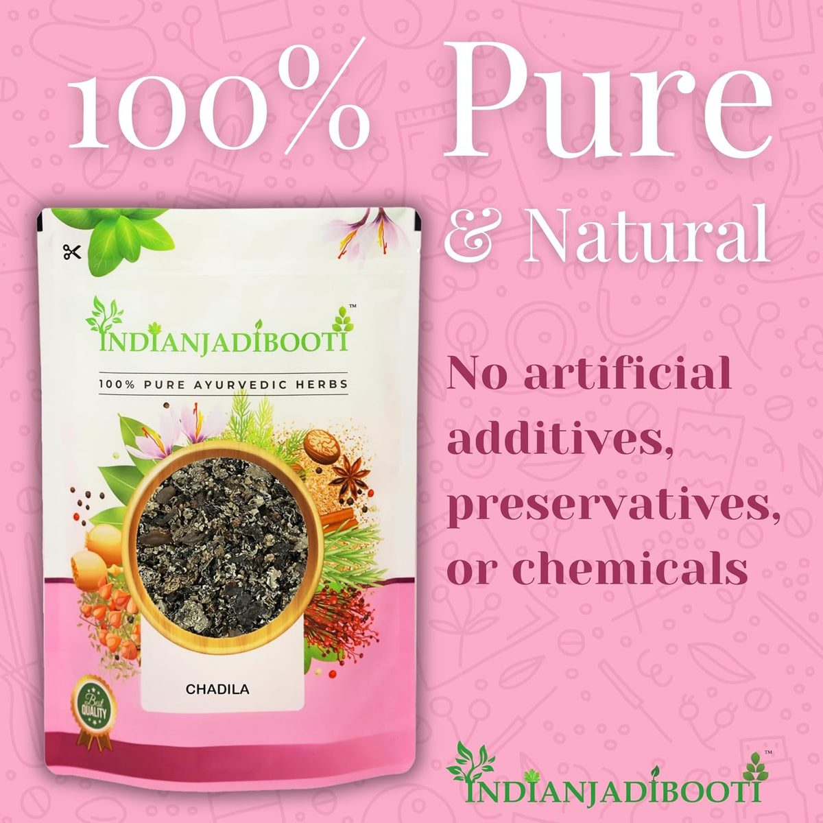 IndianJadiBooti Chadila (Stone Flower/Kalpasi) | Helps Improve Digestive and Respiratory health | 100 Grams | (Pack Of 2)