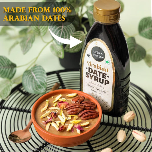 Urban Platter Date Syrup, 400g (Made from 100% dates | Deep, Malty Sweetness | Baking & Everyday Sweetening)