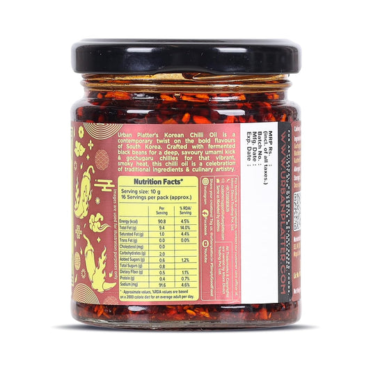 Urban Platter Korean Chilli Oil, 160g (Made with Gochugaru Chilli Flakes)