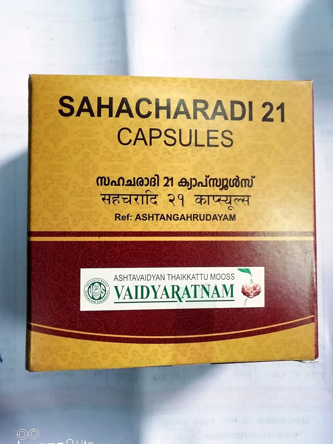 Vaidyaratnam SAHACHARADI 21 SOFT GEL CAPSULE (100TABLETS X 3)