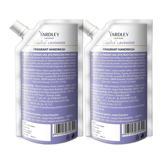 Yardley English Lavender Fragrant Handwash Refill Pouch, 750ml