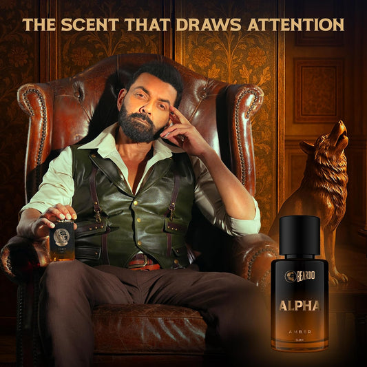BEARDO Alpha Amber Elixir 30ml | Extrait De Parfum | Woody, Oriental & Ambery Perfume For Men | Long Lasting Perfume | Premium Gift For Man | Gift For Husband | Boyfriend