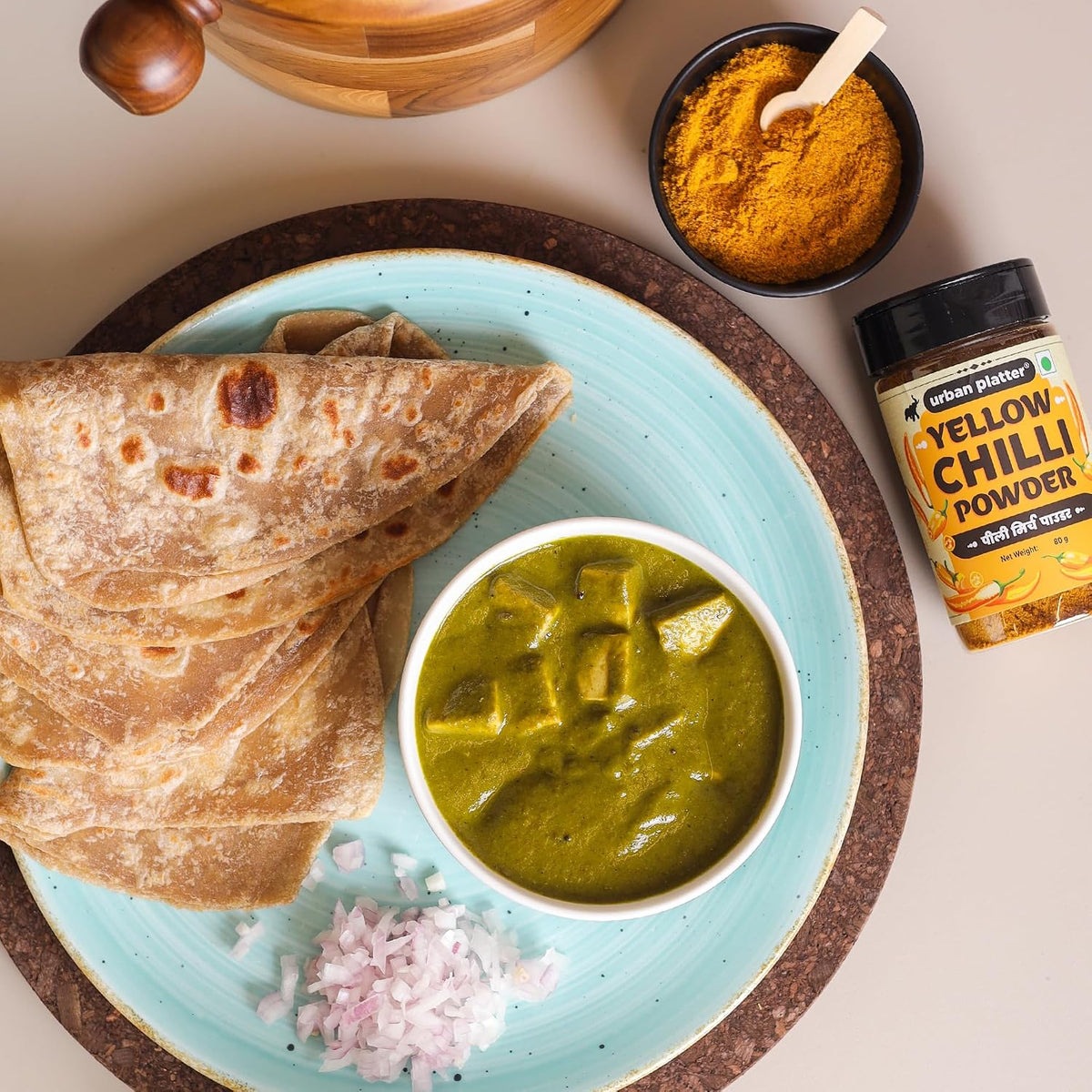 Urban Platter Yellow Chilli Powder, 80g (Mildly hot | Great for Chaats, Curries and Pickles)