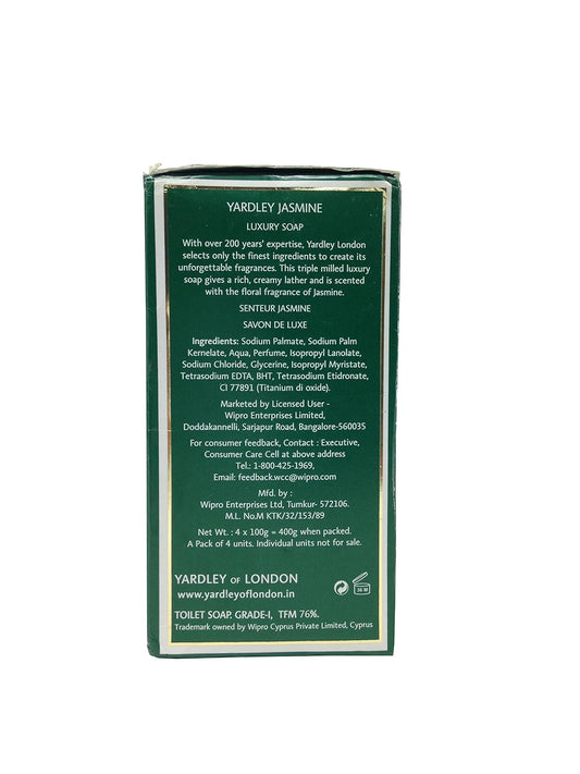 Yardley Soap - Jasmine, 4x100g Carton