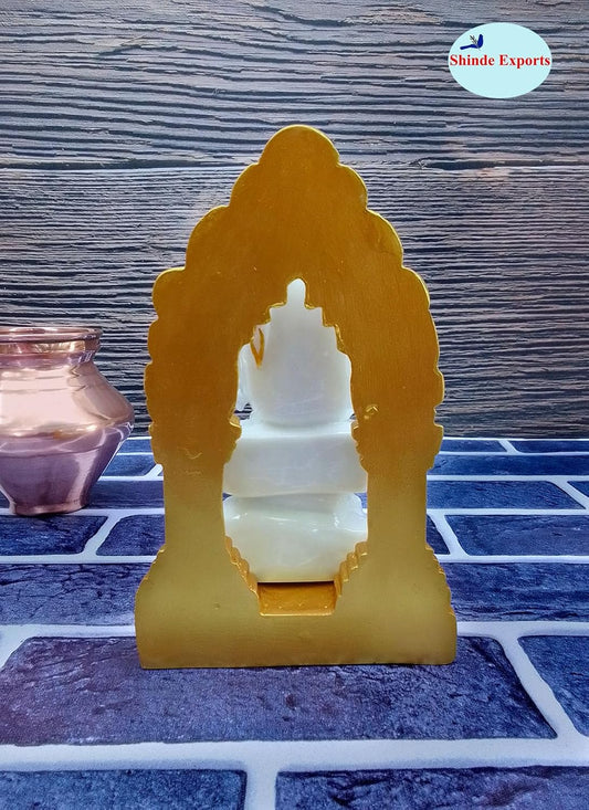 SHINDE EXPORTS Big Size White shirdi saibaba Marble Idol for Pooja Room Statue murti Home Murty (20 cm)