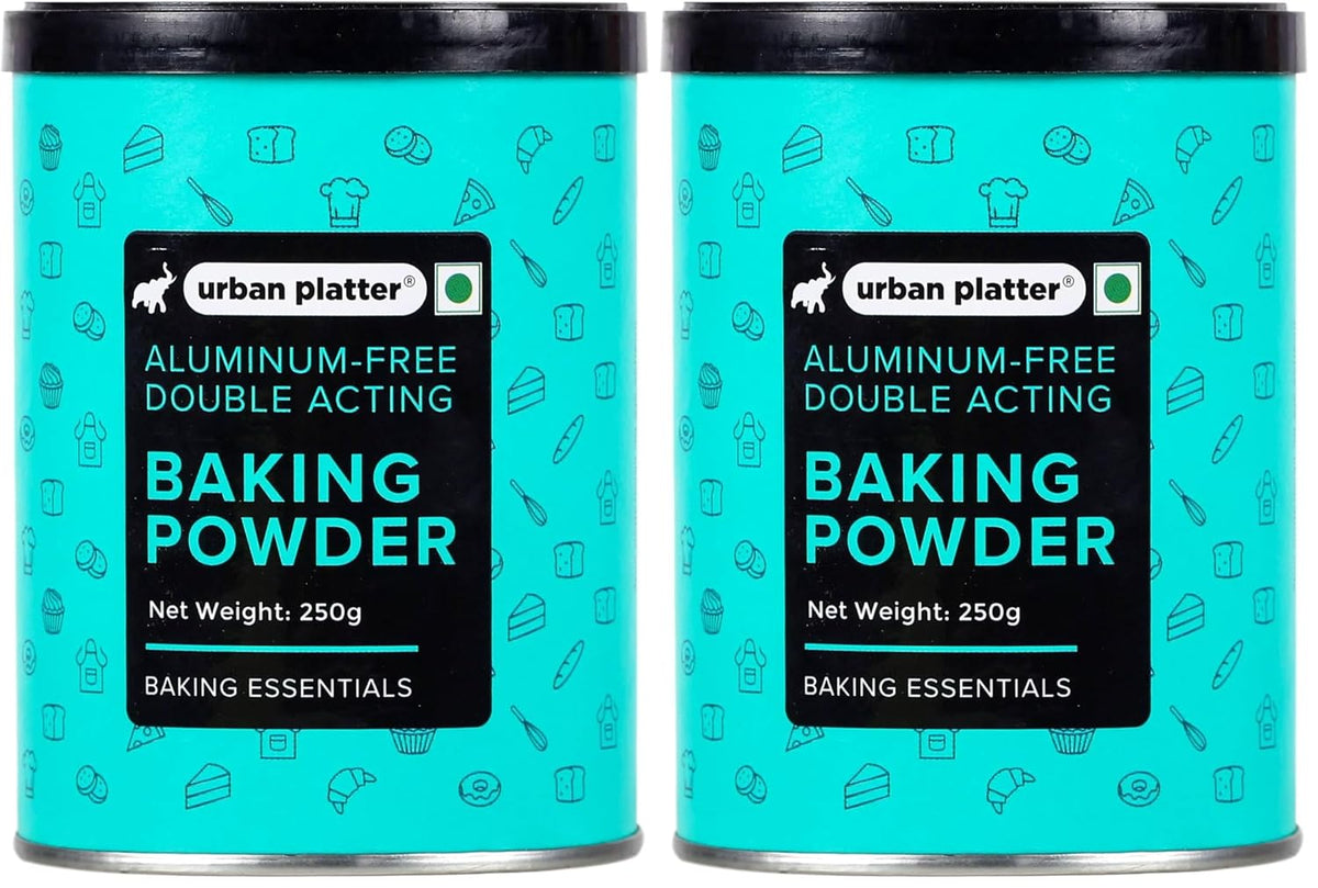 Urban Platter Aluminium-Free Baking Powder, 250g (Double-Acting Leavening Agent | Perfect for Fluffy Cakes, Breads, Baking) (Pack of 2)