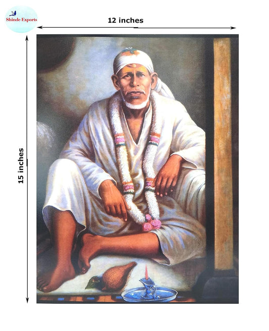 SHINDE EXPORTS Sai Baba Poster Without Frame for Home Decor Size 12x15 inches (Design 8)